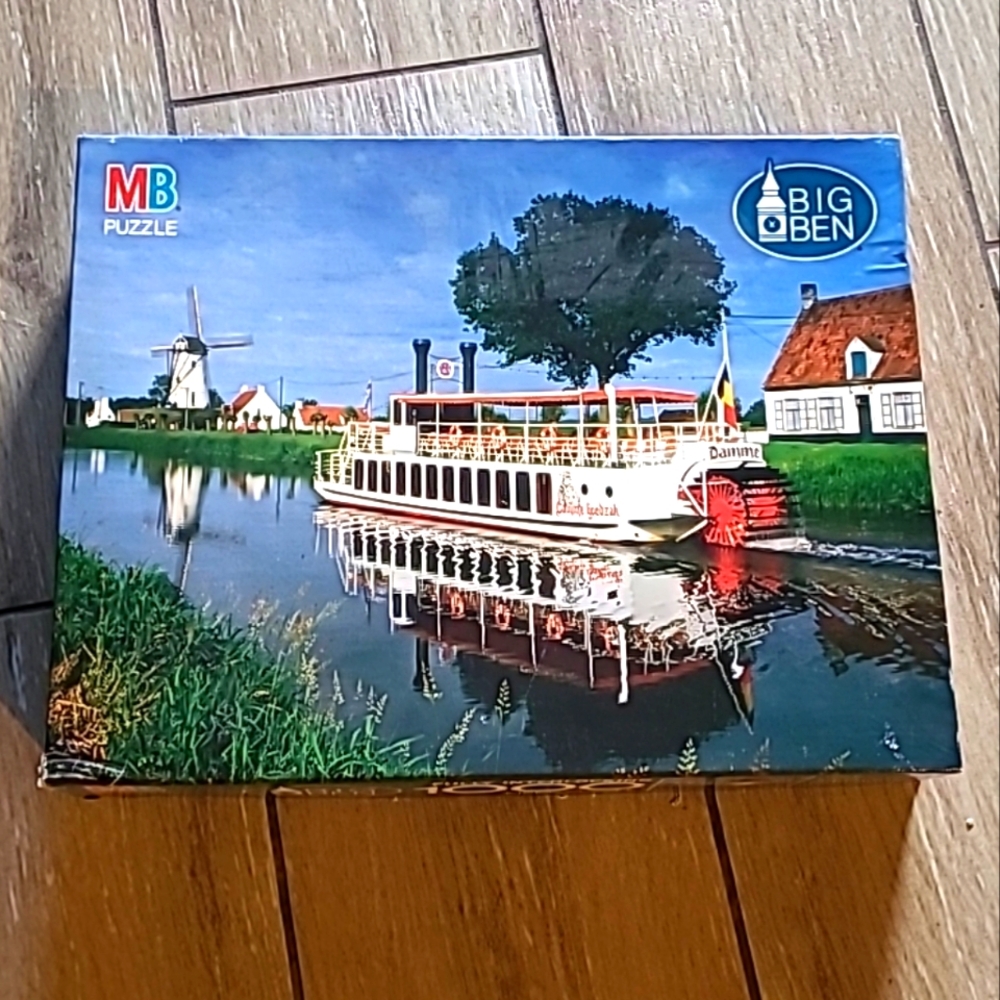 MB Big Ben Canal Near Brugge, Belgium 1000 pc Puzzle